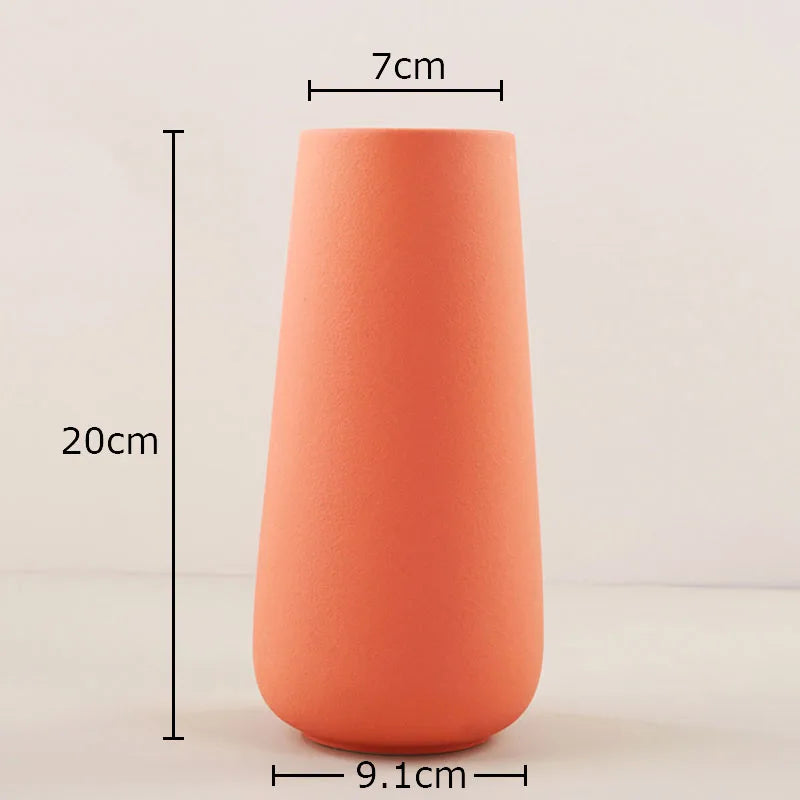Gradient Cylinder Ceramic Vase