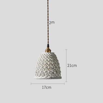 DecorBites™ Ceramic LED Pendant Lights: Modern Copper Hanging Lamp for Home Indoor Lighting