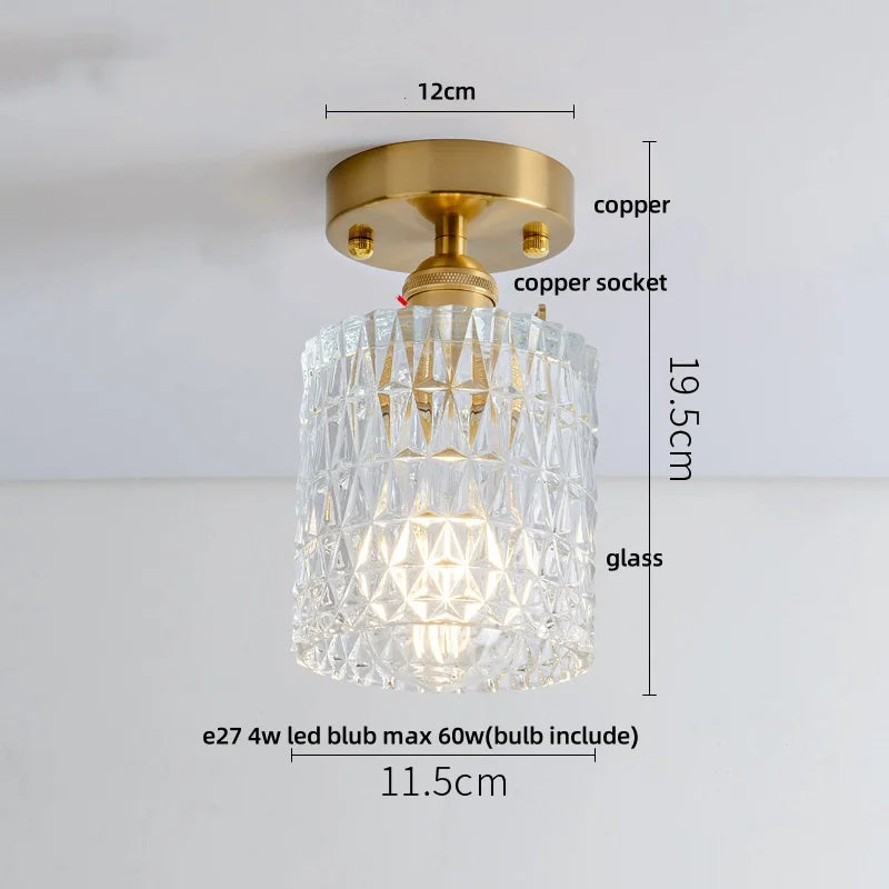 DecorBites™ Diamond Glass LED Ceiling Lights - Modern Nordic Luxury Canopy Fixture