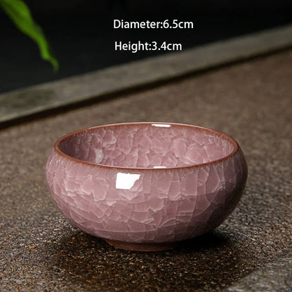 DecorBites™ Ice Cracking Ceramic Tea Cup Espresso Coffee Kung Fu Teacup Cute Cup