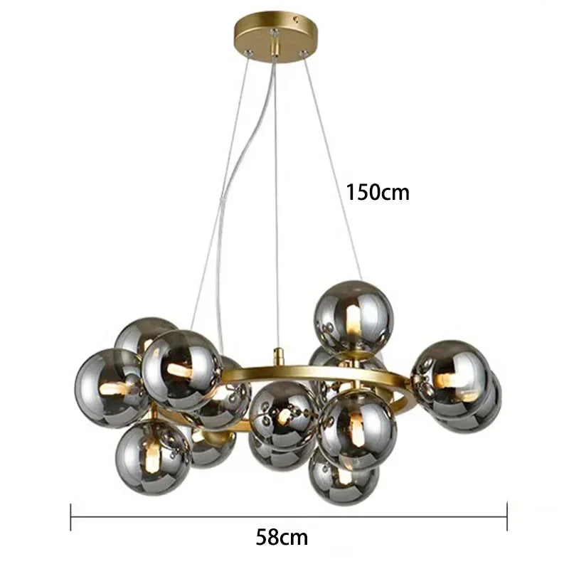 DecorBites™ Glass Ball LED Pendant Lights for Home Decor and Luminaires