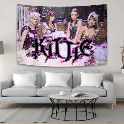 DecorBites™ Kitties Tapestry Wall Art Poster for Music Lovers & Boho Home Decor