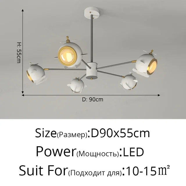 LED Helicopter Chandelier