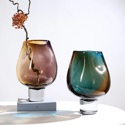 DecorBites™ Gradient Glass Vase Flower Arrangement Home Decor Bouquet Vaseäß