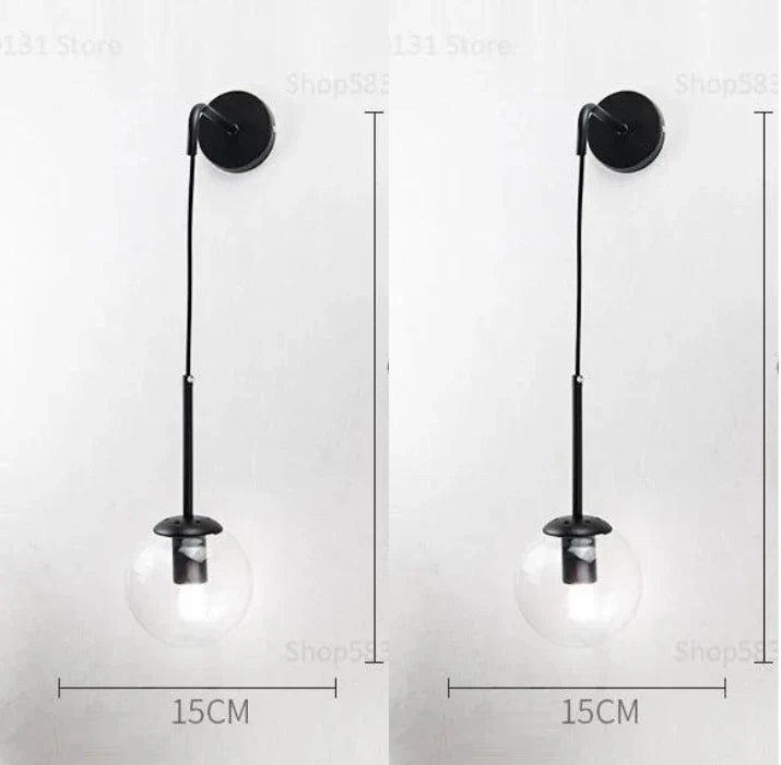 DecorBites™ Glass Ball LED Wall Light for Bedroom Decoration and Living Room Fixtures