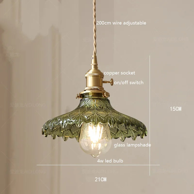 Green Glass Nordic Pendant