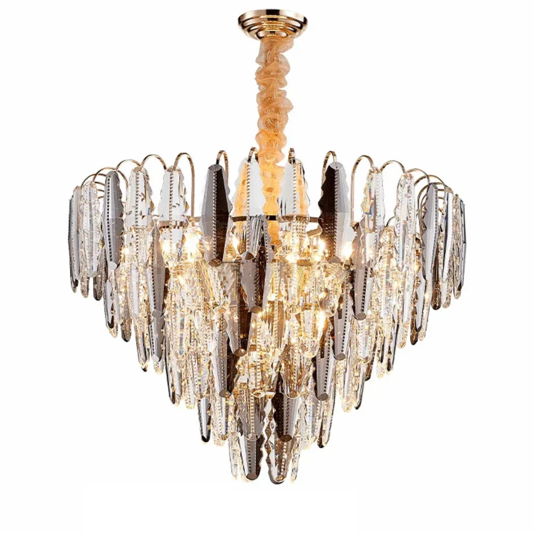 Crystal Leaf Chandelier 150cm Duplex Design
