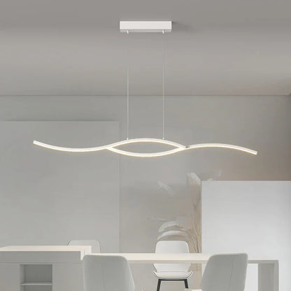DecorBites™ LED Pendant Chandelier: Modern Nordic Strip Light for Dining, Kitchen, Office, Coffee Room