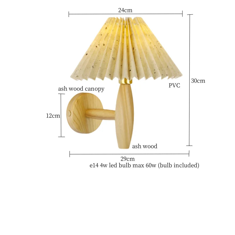 Walnut LED Wall Sconce Vintage Loft Style