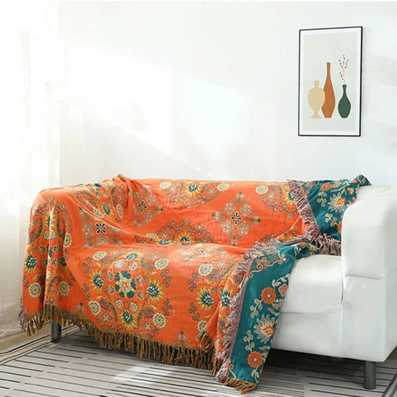 DecorBites™ Japanese Cotton Blanket - Soft Multi-Functional Leisure Blanket & Sofa Throw