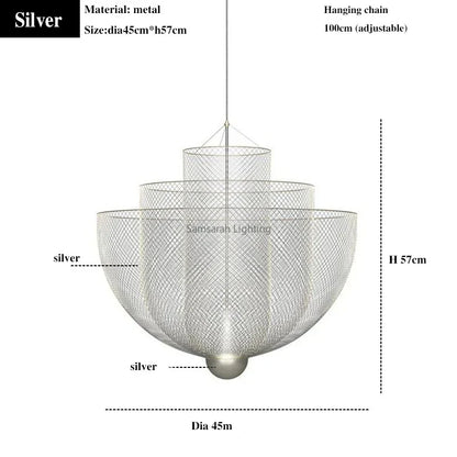 DecorBites™ Geometric Iron Chandelier | Nordic Loft Pendant Light Fixture