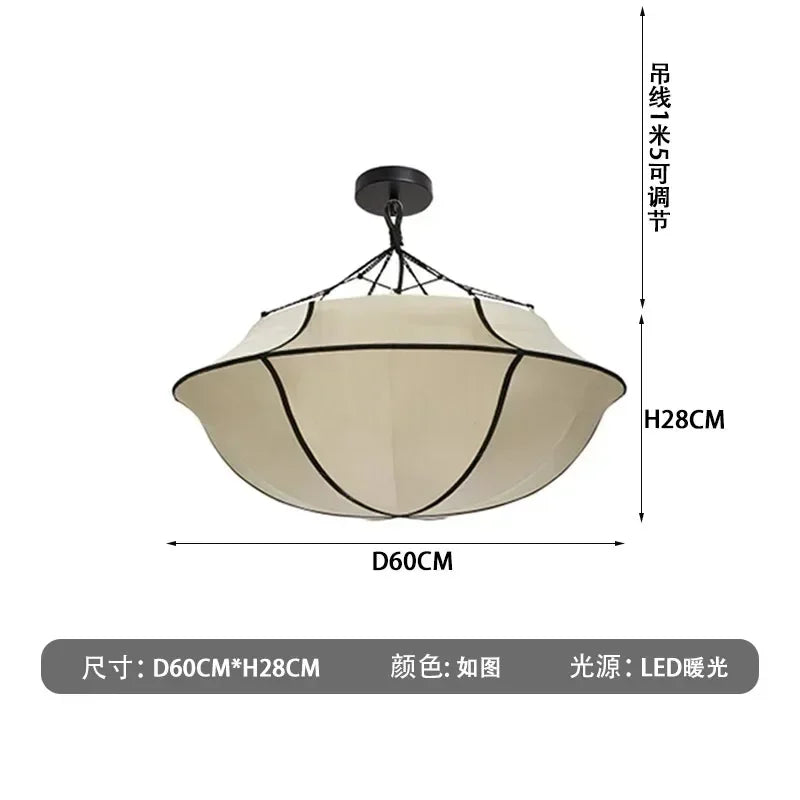 Chrome Umbrella Pendant Lamp