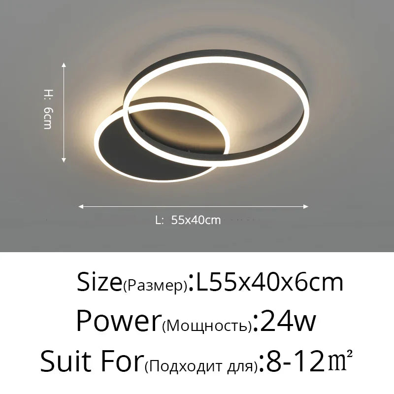Round LED Foyer Chandelier