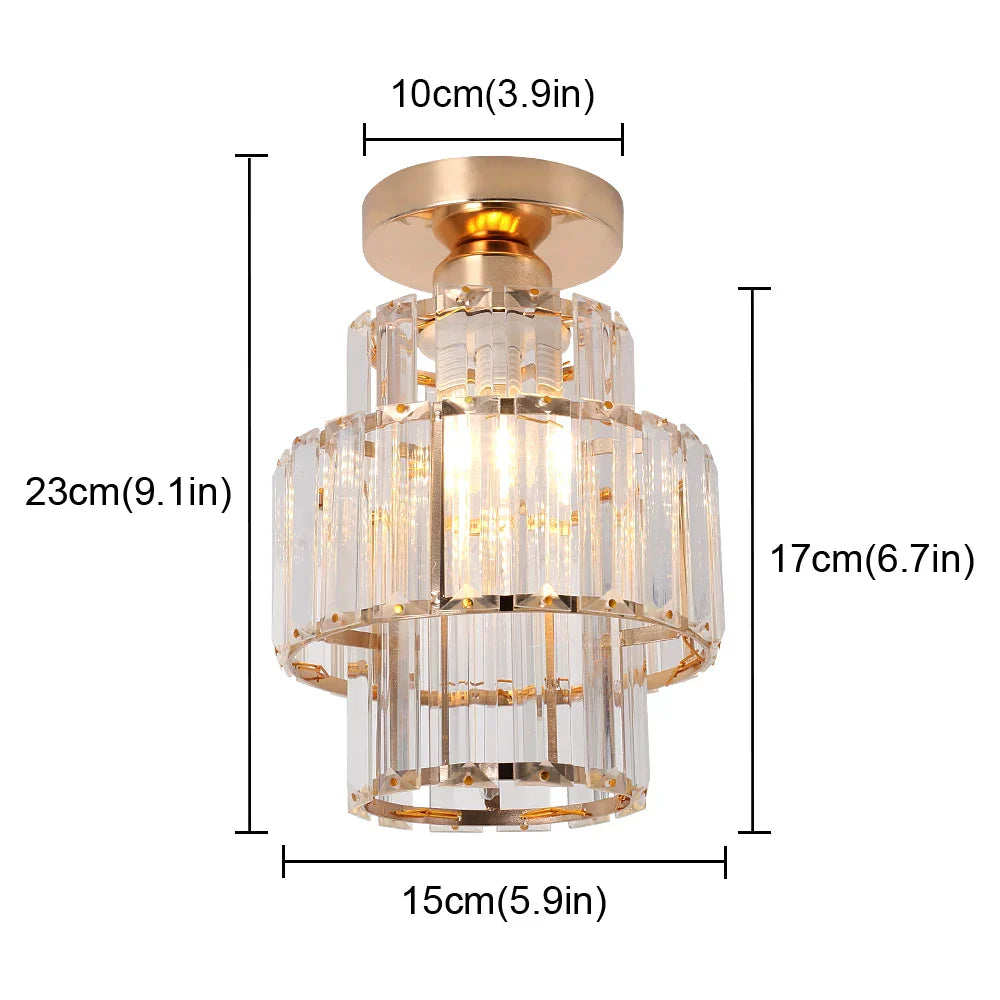 DecorBites™ Crystal LED Ceiling Light Chandelier for Bedroom Living Room Dining Room