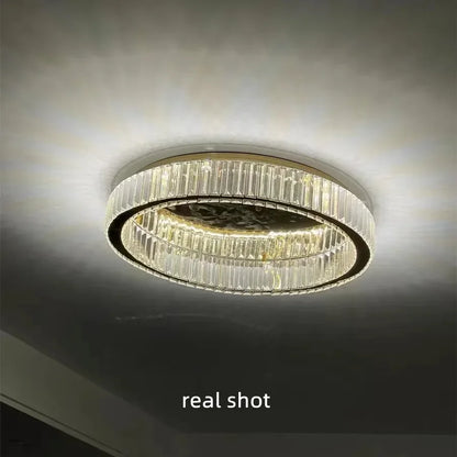 DecorBites™ Gold Steel LED Dimmable Ceiling Lights Luxury Crystal Fixture