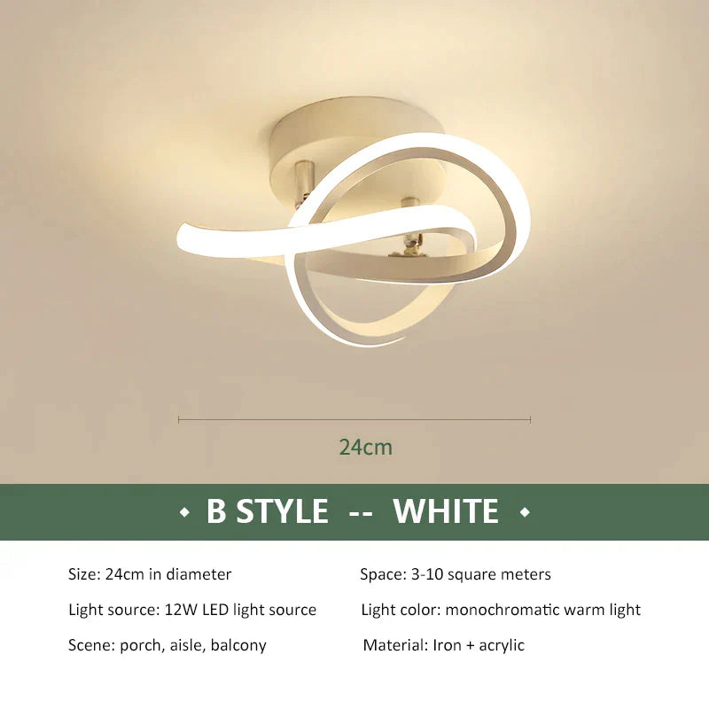 Modern LED Ceiling Lamp Gold Study Room