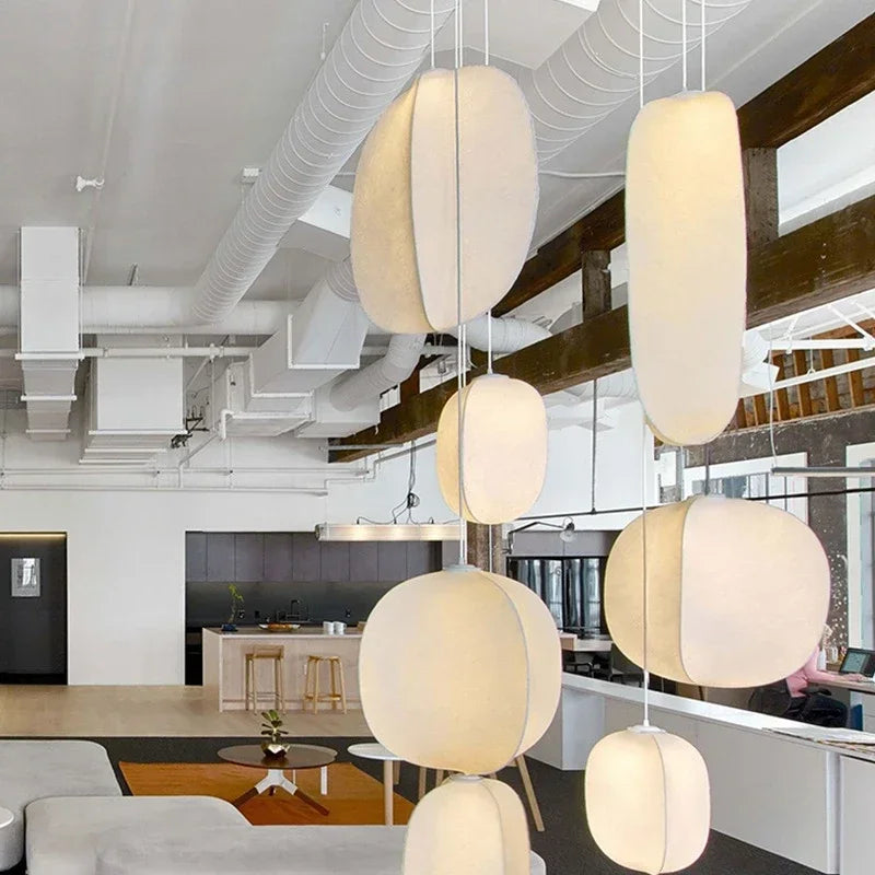 Silk Nordic Pendant Light Wabi Sabi D60cm