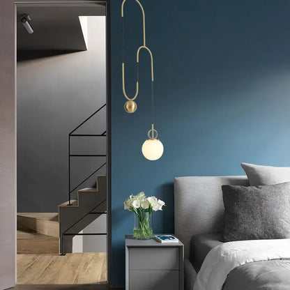 DecorBites™ Glass Ball Pulley Pendant Light for Modern Indoor Decor