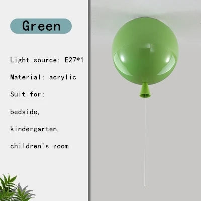 DecorBites™ LED Balloon Ceiling Lamp: Kid-Friendly E27 Lighting Options.