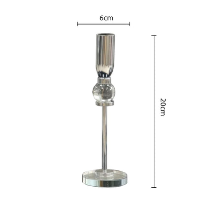 DecorBites™ Crystal Glass Candlestick Holder - Elegant Home Décor Accessory