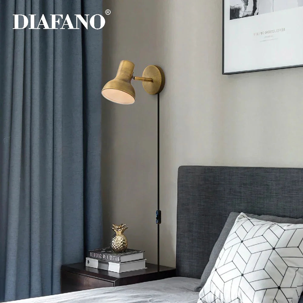Gold Iron Vintage Wall Lamp