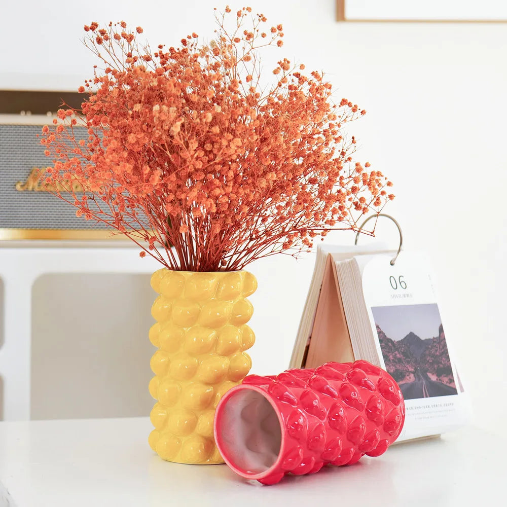 DecorBites™ Fruit Relief Vase Creative Cartoon Ceramic Ornament Floral Arrangement Accessories