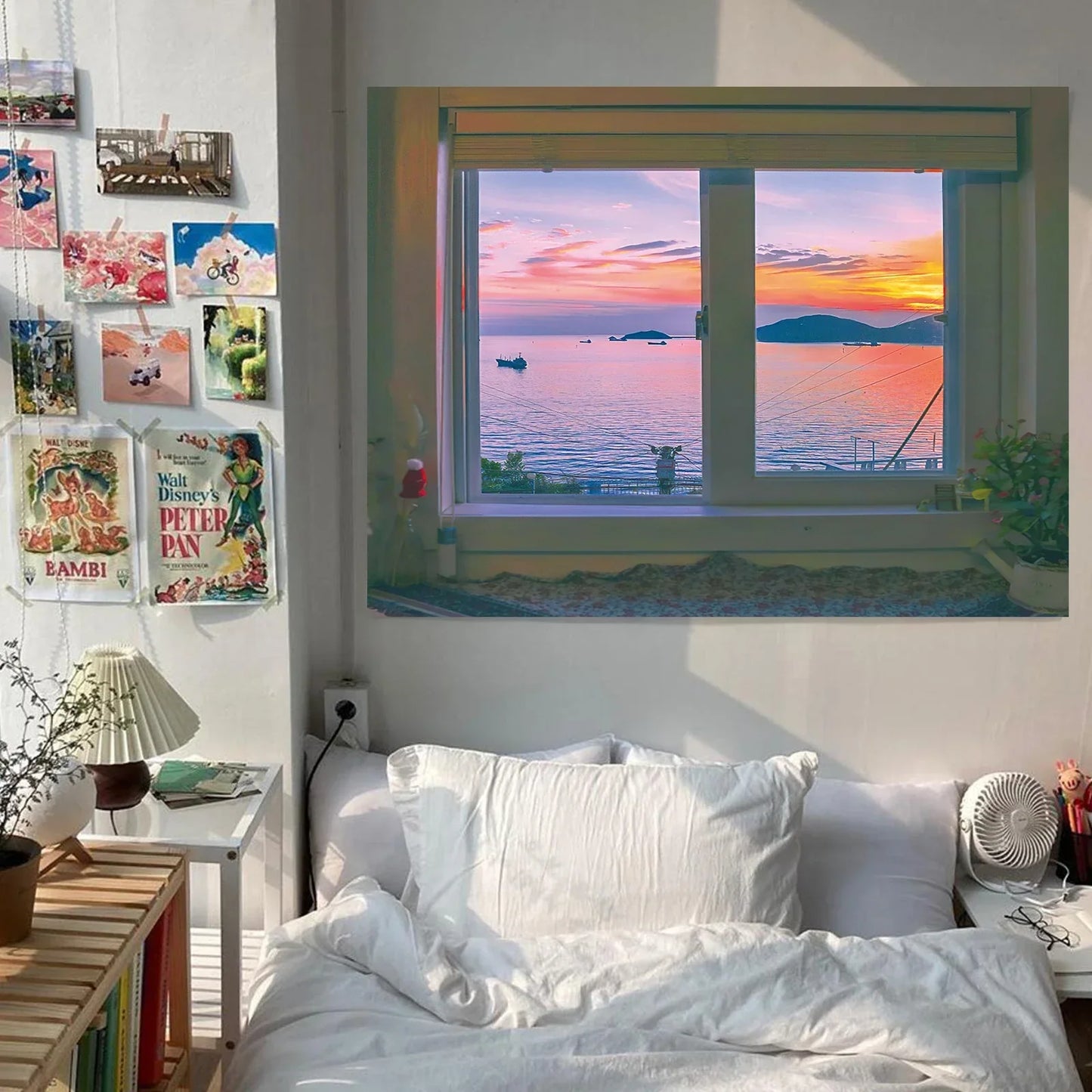 DecorBites™ Dreamy Window Scenery Tapestry Wall Hanging for Room Decor