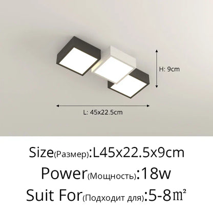 DecorBites™ Geometric Chandelier: Minimalist Modern Luxe Black White Bedroom Lamp