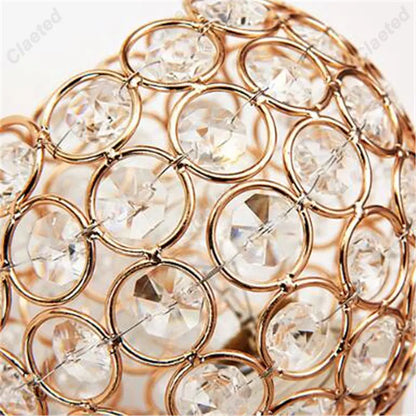 DecorBites™ Crystal Wall Lamp Sconce, Retro Industrial Style Fixture for Home Living Room Bedroom