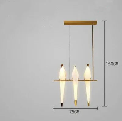 DecorBites™ Crane Chandelier Iron LED Light for Bedroom Dining Children's Room