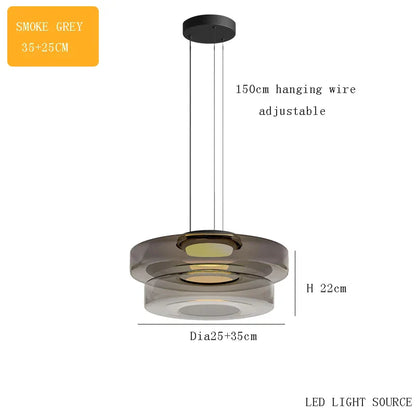 DecorBites™ Glass Chandelier LED Pendant Lights Modern Home Decor