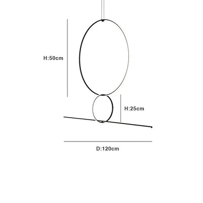 DecorBites™ Geometric LED Pendant Light - Modern Minimalist Hanging Lamp for Home Decor