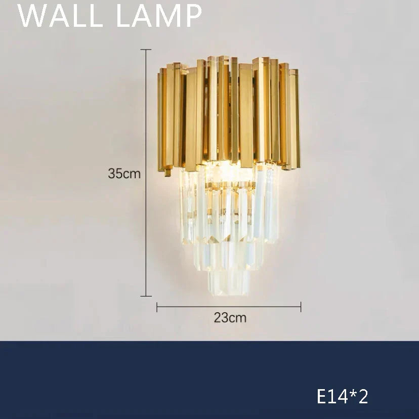 Gold Nordic Crystal Chandelier Polished Dia100cm