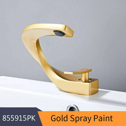 DecorBites™ Basin Faucet Modern Brass Mixer Tap for Elegant Bathroom, Single Handle
