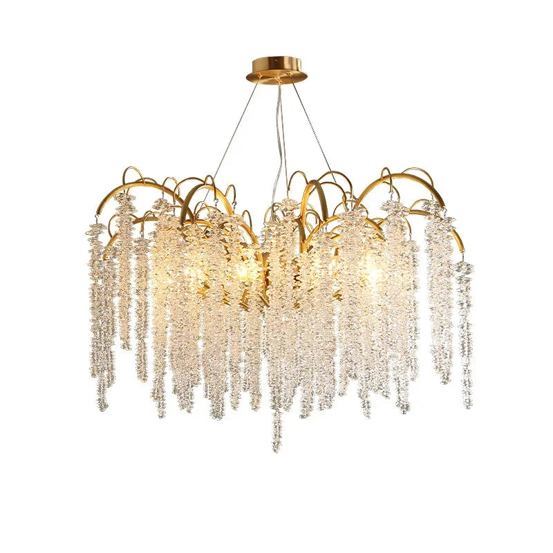 Gold Crystal Chandelier Oval120cm For Dining
