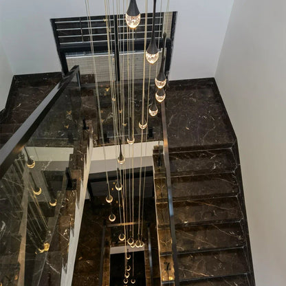 DecorBites™ Crystal Bubble Chandelier: Modern Luxury Lighting for Home, Dining, Bedroom & Stairwell