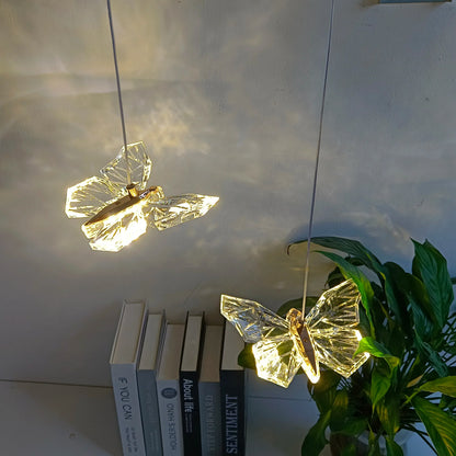 DecorBites™ Crystal Butterfly Pendant Lamps LED Lighting for Home Decor and Luxury Ambiance
