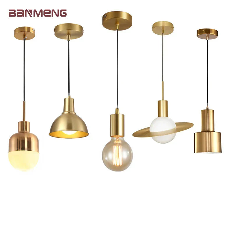 Gold LED Chandelier For Bedroom Or Study