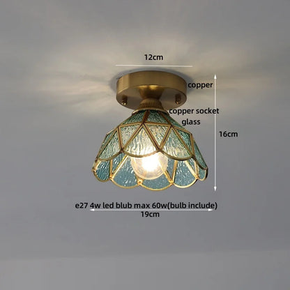 DecorBites™ Glass LED Ceiling Lamp Modern Copper Socket Ceiling Lights