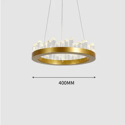 DecorBites™ Crystal LED Pendant Lights: Modern Gold Black Industrial Lamp for Stylish Illumination