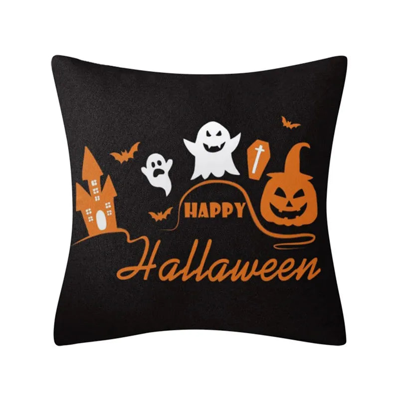 Linen Trick Treat Cushion Cover