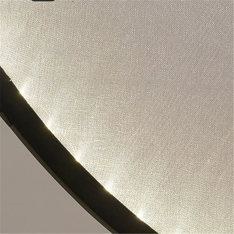 Ivory Fabric Drum Pendant