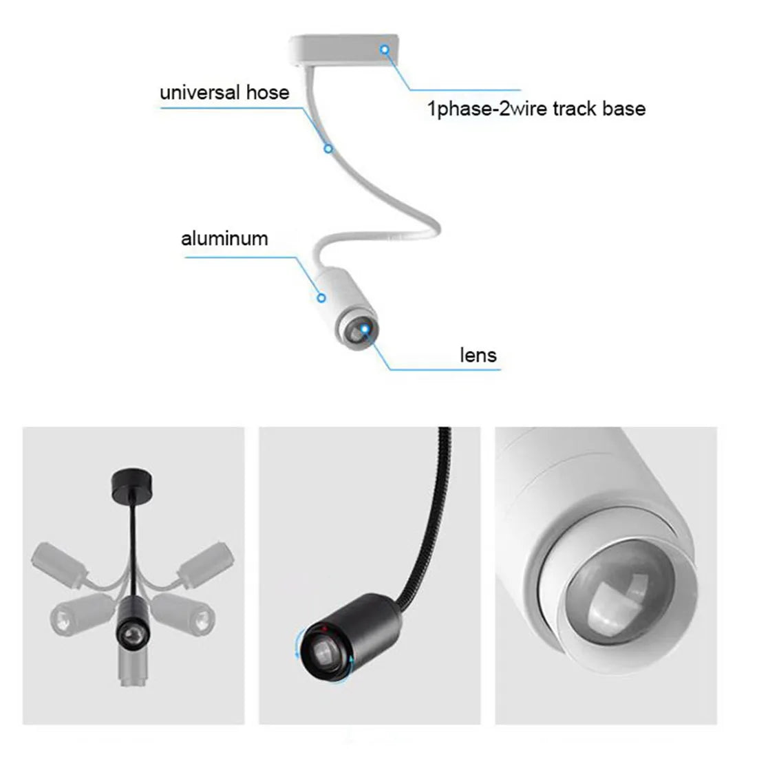 DecorBites™ Adjustable Beam LED Track Light for Home, Store, Shop, Mall Lighting