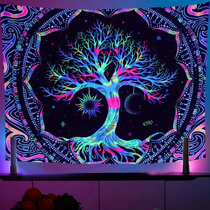 DecorBites™ Galaxy Tree of Life Tapestry for Aesthetic Bedroom Decor