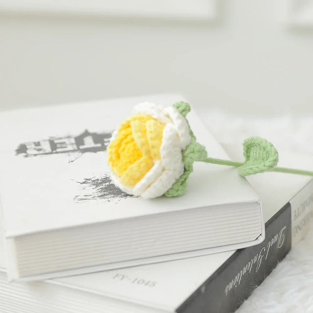Cotton Rose Crochet Bouquet