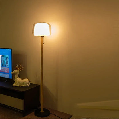 DecorBites™ Glass Floor Lamp: Simple Nordic Sofa Atmosphere with Decorative Lighting for Living Room