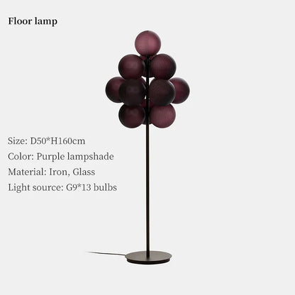 DecorBites™ Grape Chandelier: Modern Glass Ball Pendant Lamp for Living Room and Bedroom