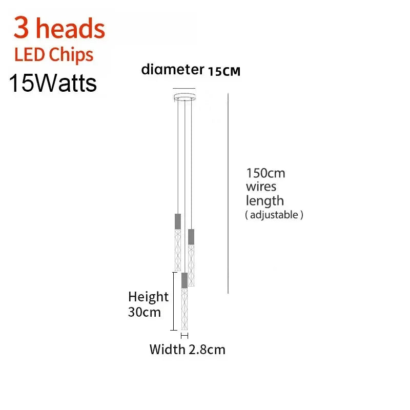 DecorBites™ Crystal LED Pendant Light: Luxury Lighting Fixture for Living Room, Bedroom, Hotel & Shop