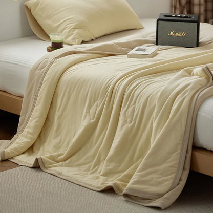 DecorBites™ Cotton Summer Comforter: Cooling, Breathable Thin Blanket for Hot Sleepers