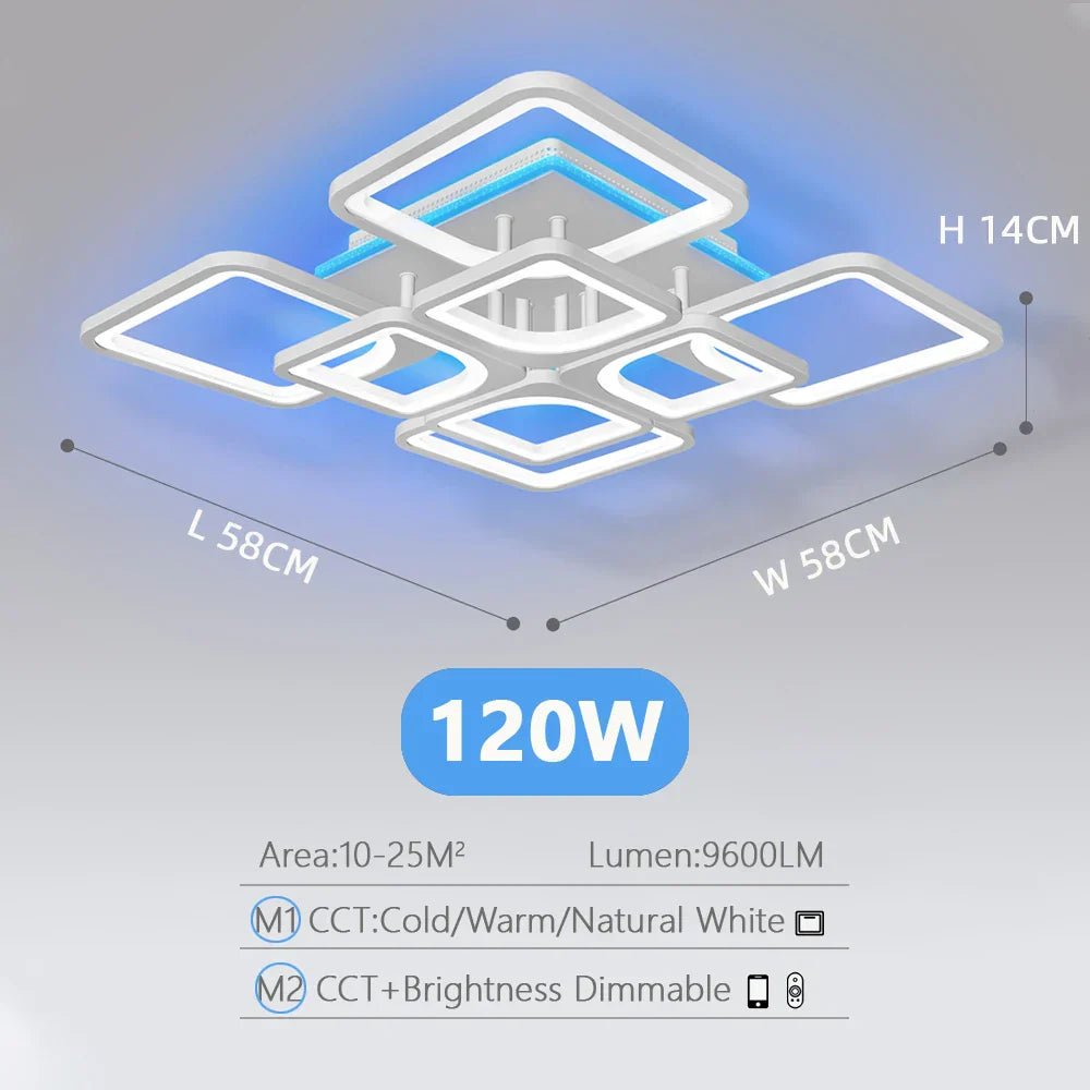 DecorBites™ LED Ceiling Chandelier with Dimmable Light for Home Decor